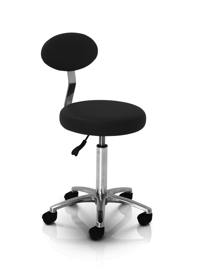 REM Therapist Stool With Backrest