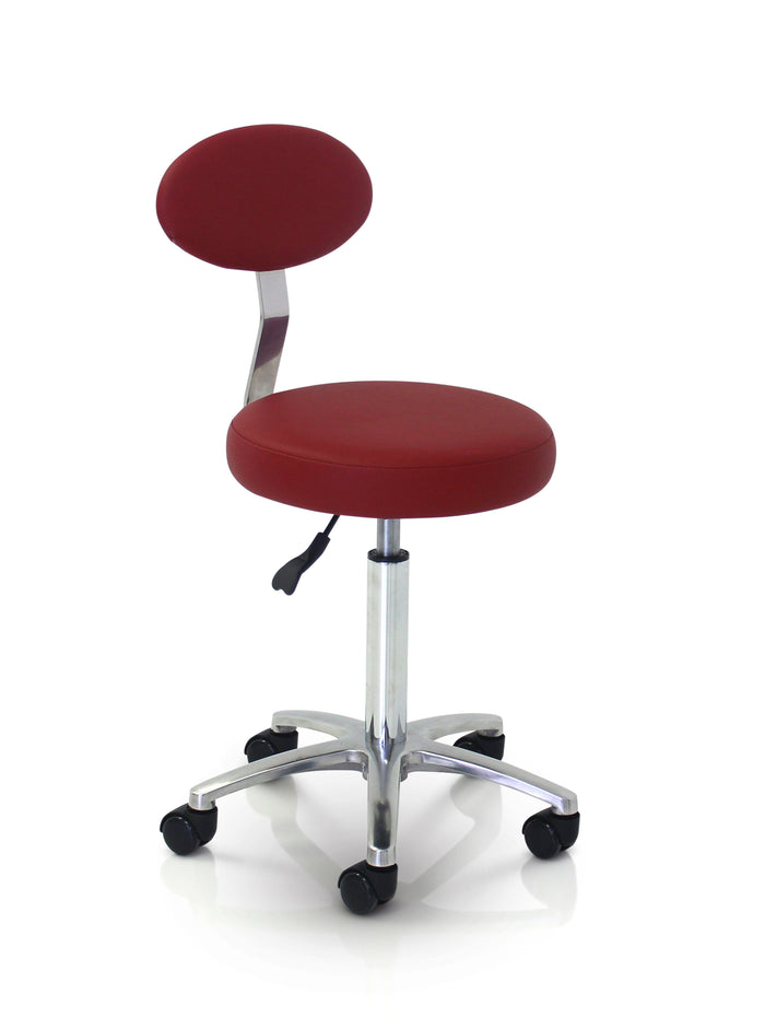 REM Therapist Stool With Backrest