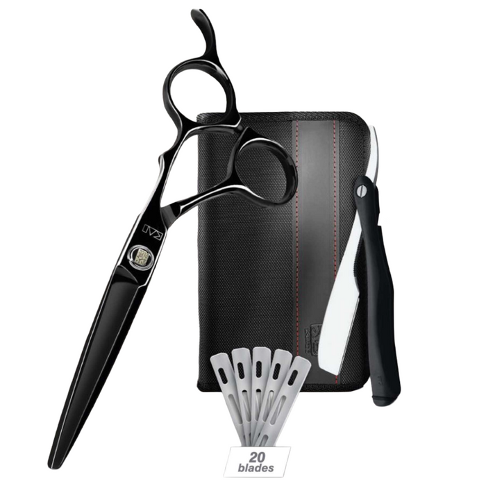 Limited Edition Kasho Sagano Black Offset Scissor Bundle