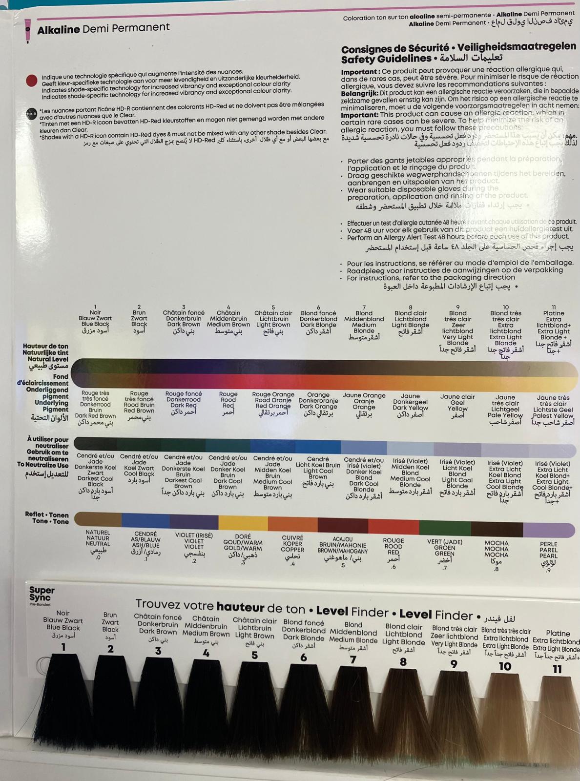 Matrix Super Sync Shade Chart Salon Supplies
