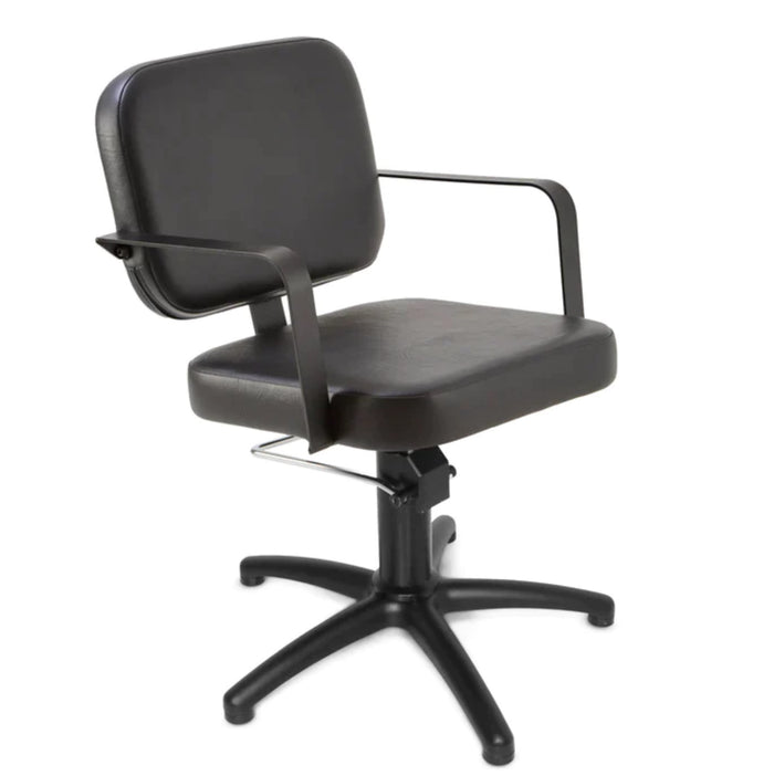 REM Nero Styling Chair Black with Black Base - 7 Day Quick Ship