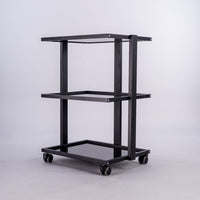 PJS 3 Tier Glass Shelved Trolley