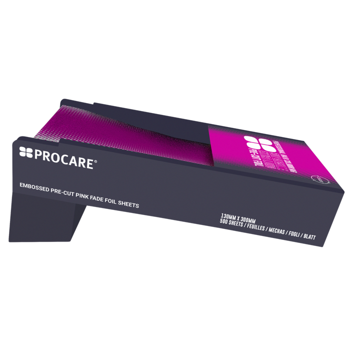 Procare Pink Fade Superwide Extra Long Embossed Pre-Cut Foil- 500 Sheets