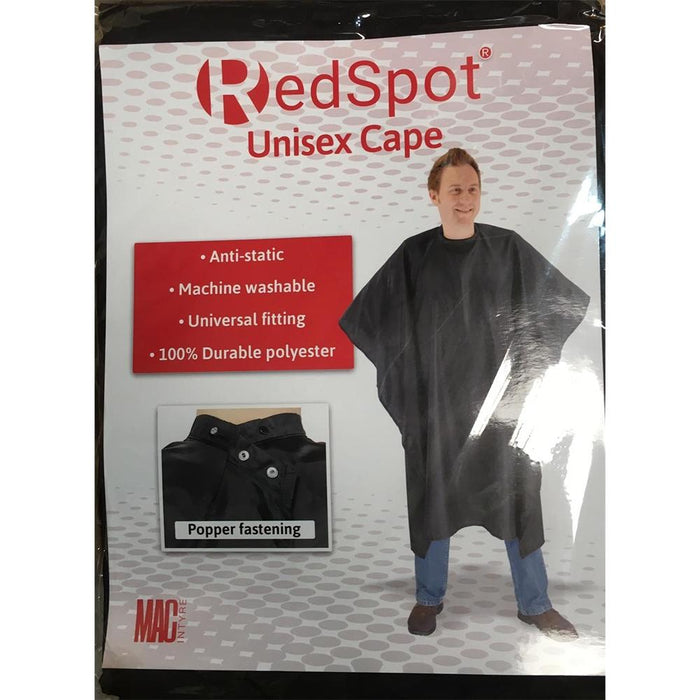 Macintyre Red-Spot Unisex Cape With Poppers Black