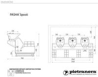 Pietranera Pasha 3 Seat Backwash