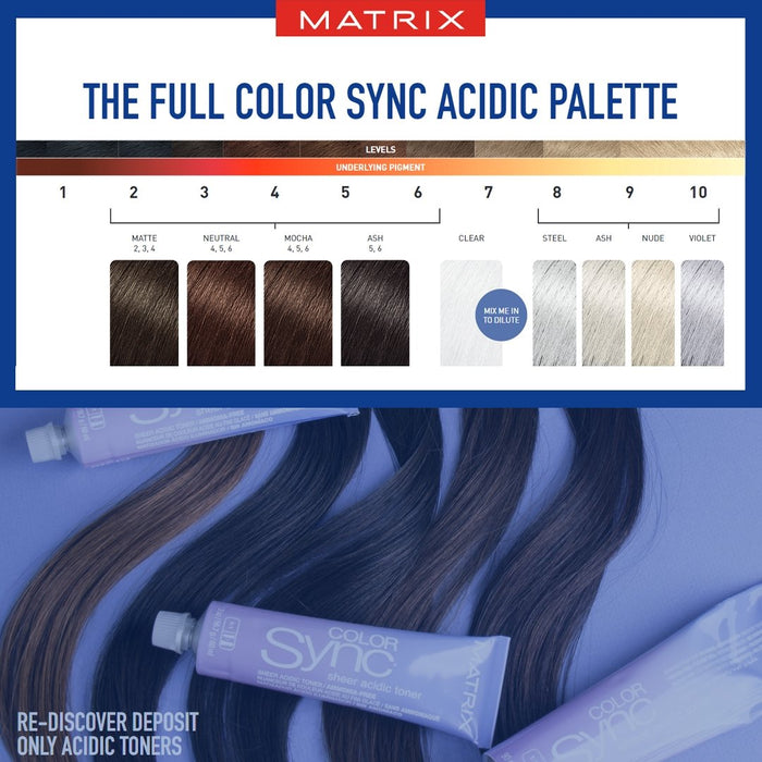Matrix Color Sync Classic Acidic Toners 90ml Old Packaging