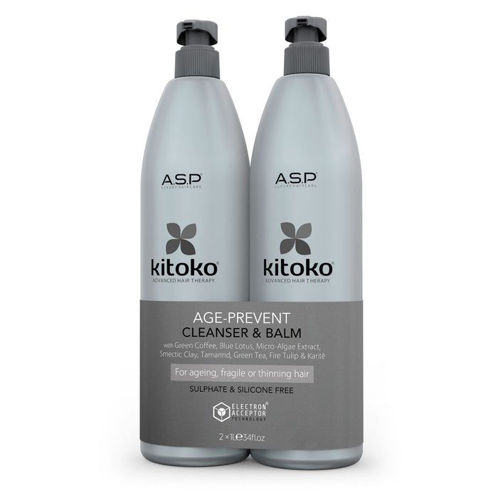 ASP Kitoko Age Prevent Cleanser & Balm Litre Duo Pack