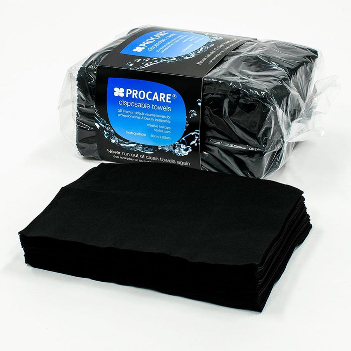 Offer: Procare Black Disposable Towels (50 pack) 2 for £20
