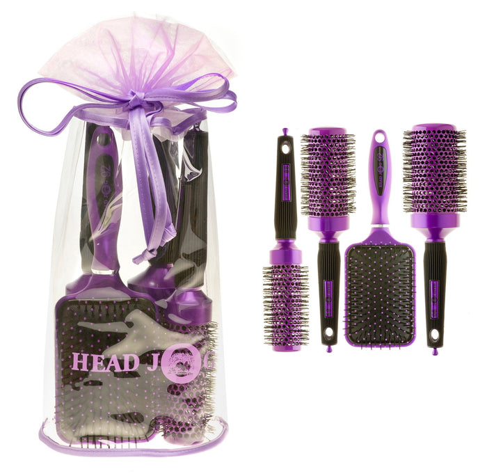 Purple Head Jog Brush Set