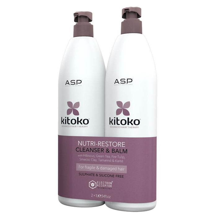 ASP Kitoko Nutri Restore Balm & Cleanser 1L Duo Pack