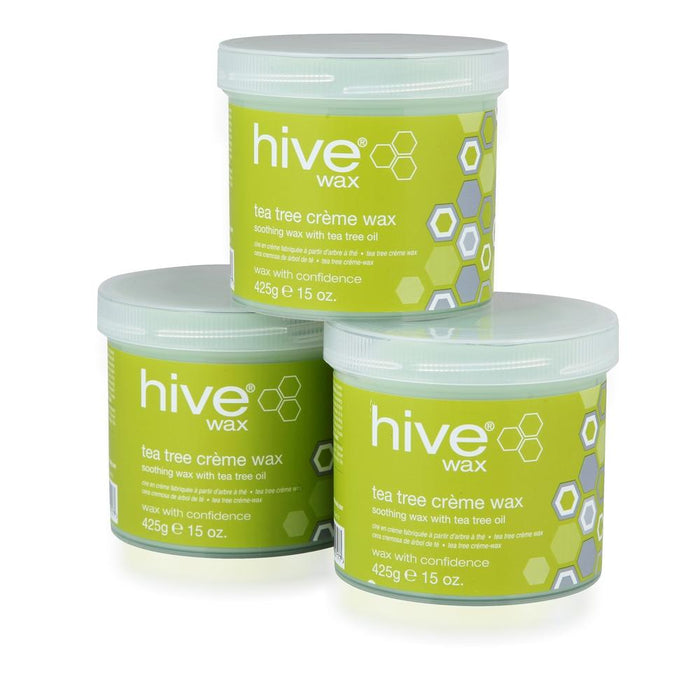 Hive Of Beauty Options Tea Tree Creme Wax 3 Pack