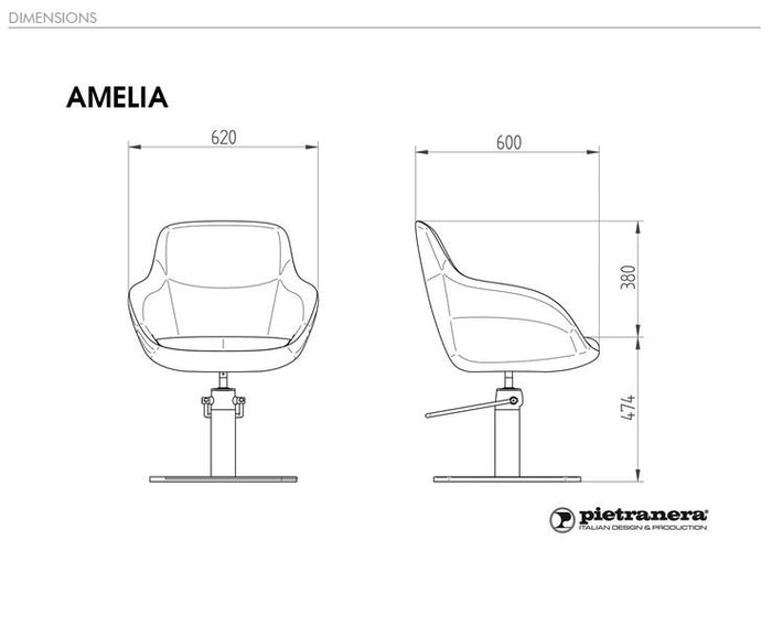 Pietranera Amelia Styling Chair - Black Edition