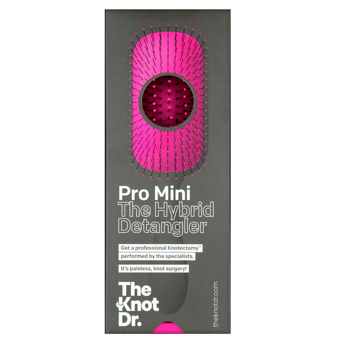 Knot Dr The Pro Mini Hybrid Detangler Brush Fuchsia Pad