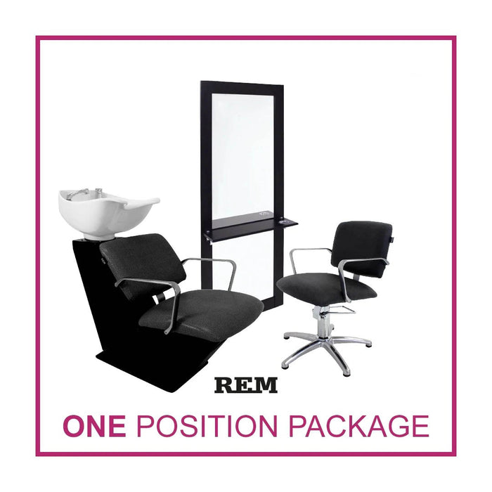 One Position REM Furniture Package - Atlas Styling Chair, Atlas Baltic and Paris Styling Unit